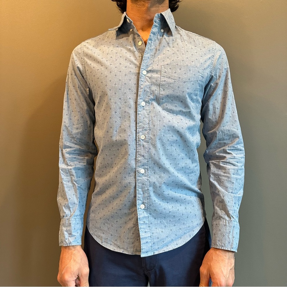 J. Crew Blue Casual Button-Down Shirt